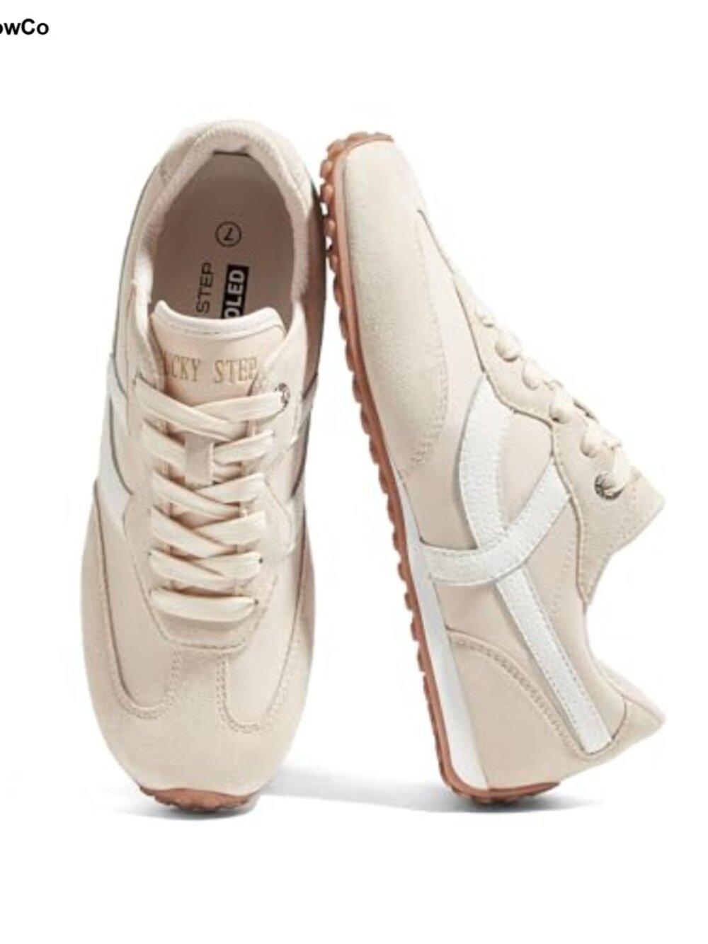 PU Leather & Suede Women's Fashion Sneakers Non-Slip Retro Comfortable